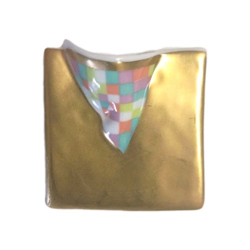 24kt gold glazed porcelain - glazed,
