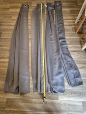 x2 pairs of gray curtains