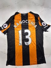 Match Worn Signed HULL CITY FC ANDREA RANOCCHIA  signed PREMIER LEAGUE Shirt COA