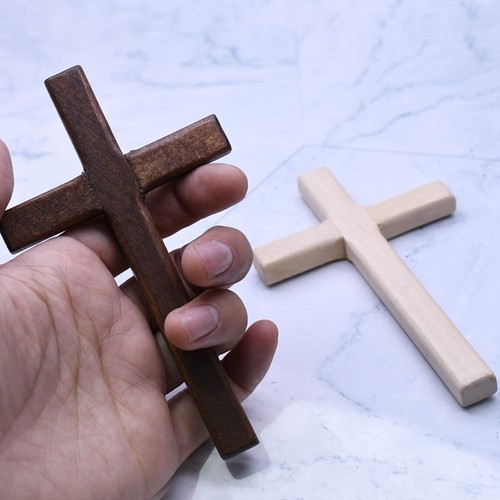 Christian wooden cross hanging - wooden,