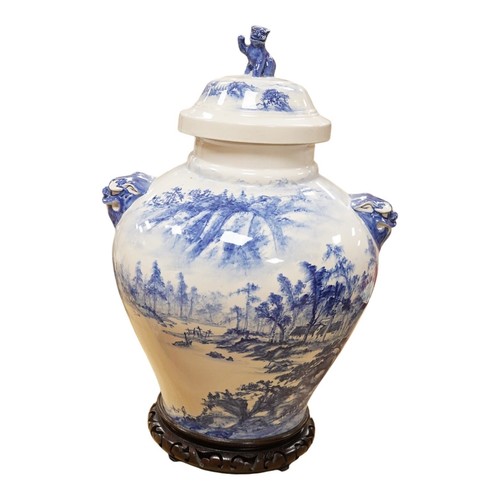 Large chinese blue white - chinese, &