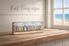 Beach Hut print sign plaque