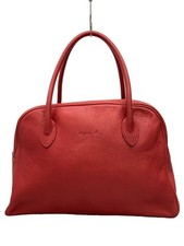 agnes b VOYAGE Tote Bag Leather RED
