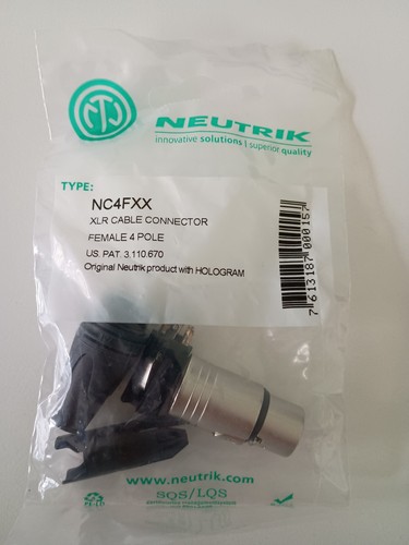 Neutrik nc4fxx pin female - neutrik, 4
