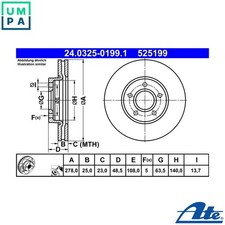 2x BRAKE DISC 24.0325-0199.1