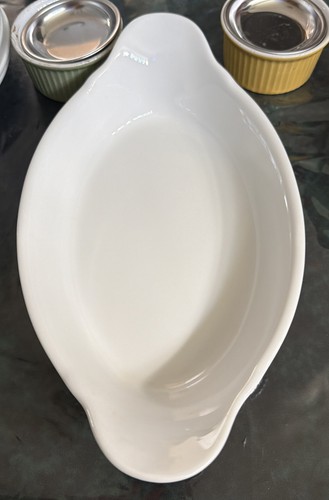Dansk white oval gratin