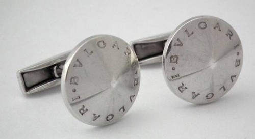 Bvlgari silver 925 cufflinks - bvlgari,