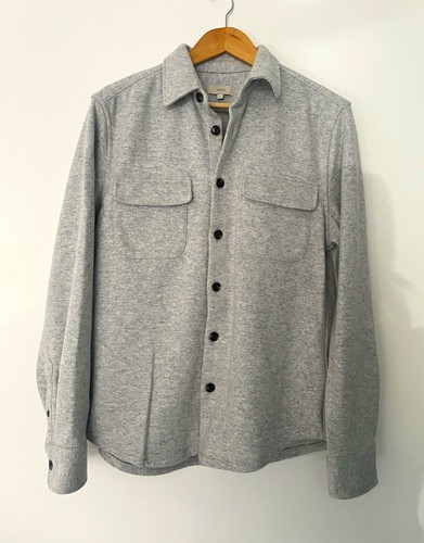 Moss shacket grey button - moss,