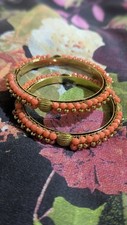 Indian bangles size 2.6 coral gold jewellery Diwali gift