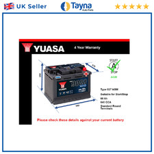 AGM Battery fits LAND ROVER