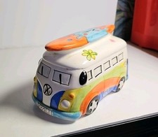 vw surf bus Moneybox Peace Campervan   Ceramic, Colorful With  Bung #5