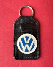 Vintage VVW   Key Fob Leather Keyring motor Car Motoring Auto  Badge Volkswagen
