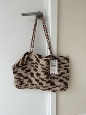 ZARA Woven Straw Shoulder Tote