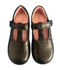 Startrite Girls Black Leather School Shoes Pre-Trinity Size UK7