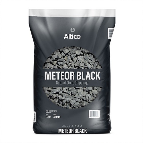 Meteor black basalt stone - meteor,