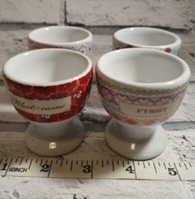 Ceramic egg cups set of 4 ~