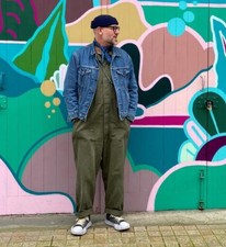 Unisex Vintage Overalls Boiler Suit Dutch MOD Army Workwear / Jumpsuit / Green