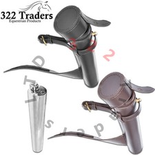 Saddle Hip Flask Leather Cased