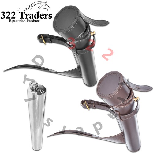 Saddle hip flask leather - saddle,