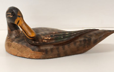 Antique Carved Painted Decoy Duck American rustic  decorative