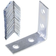 20x STEEL 90 DEGREE ANGLE BRACKETS 40mm Metal Braces Joist Corner Mending Plate