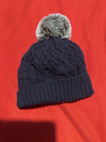 Blue baby bobble hat 12 - blue,
