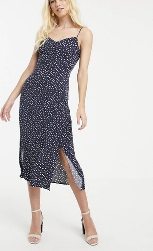 Warehouse navy blue polka - , dot