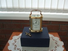 VINTAGE BRASS CARRIAGE CLOCK MAPPIN &WEBB IN ORIGINAL BOX