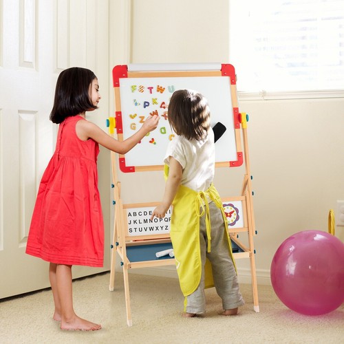 Wooden kids art easel - kids,
