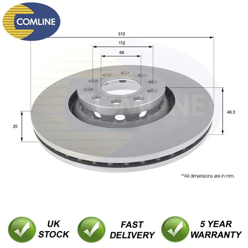 Brake disc front - front, fits