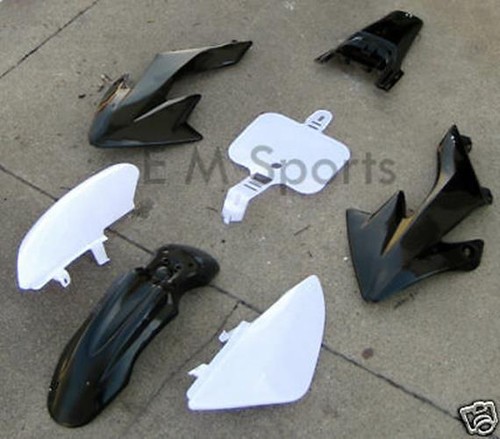 Black white plastic fairing - plastic,