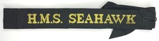Vintage HMS Seahawk Cap Tally