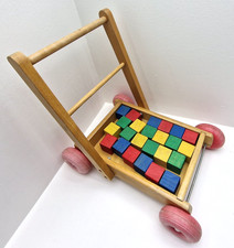 Vintage wooden baby walker - vintage,