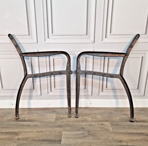 Pair vintage cast iron - pair,