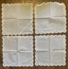 4 x Vintage Linen Napkins With