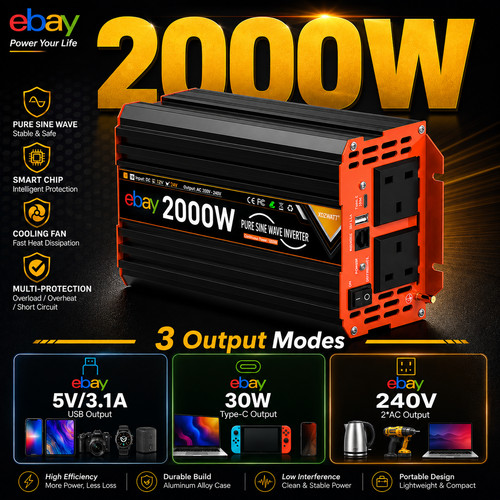 2000w pure sine wave - pure, power