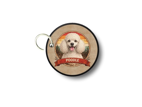 Printed dog keychain - printed,