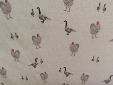 Cotton Fabric Farm Birds
