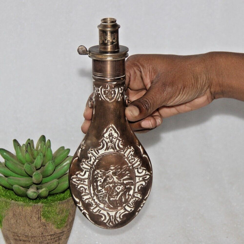 Vintage copper brass powder - copper,