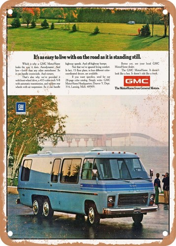 Metal sign 1974 - -, gmc