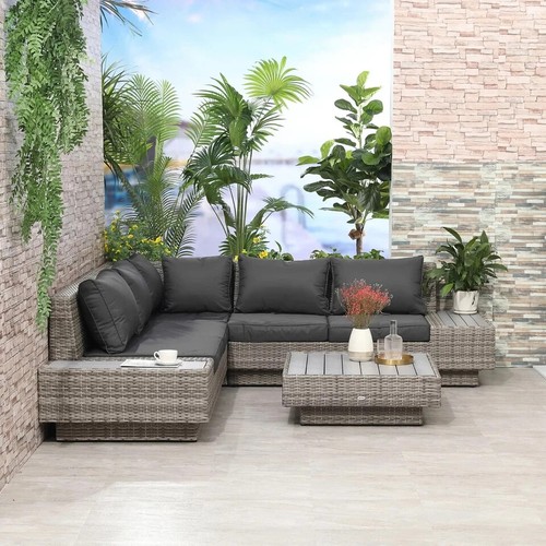 Large corner rattan sofa - rattan, set