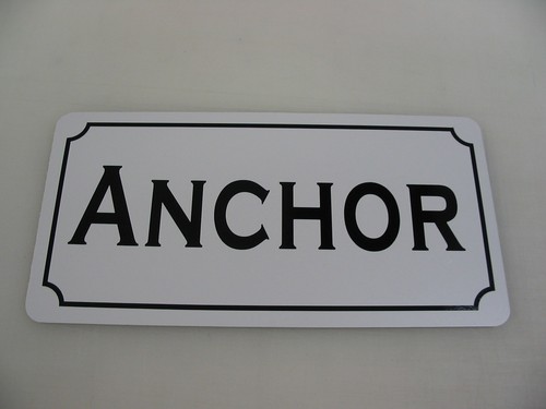 Anchor metal sign nautical - anchor,