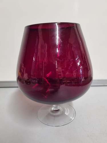 Ruby red glass vase brandy - ruby,