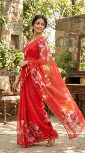 Soft georgette febric - febric, saree