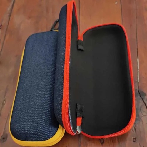 Denim glasses case - glasses, zipper