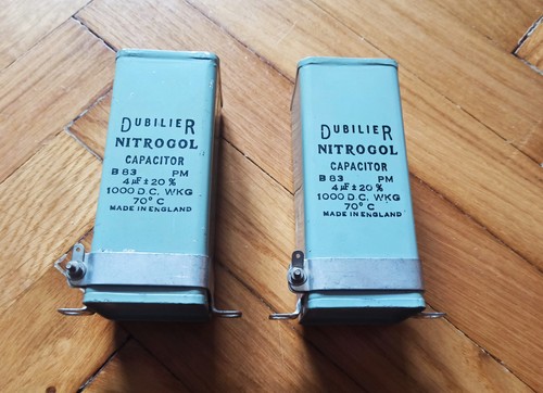 Vintage capacitor paper - paper, oil