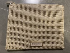 YSL Beige Crochet Beaute Pouch