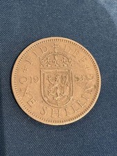 1953 British Elizabeth II One Shilling Coin - Free Postage