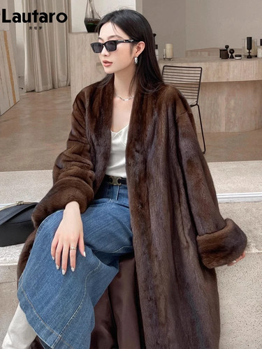 Women faux mink fur - faux,