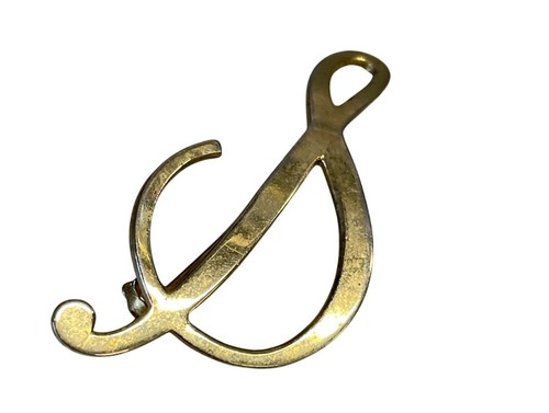 Vintage brass treble clef pin - vintage,